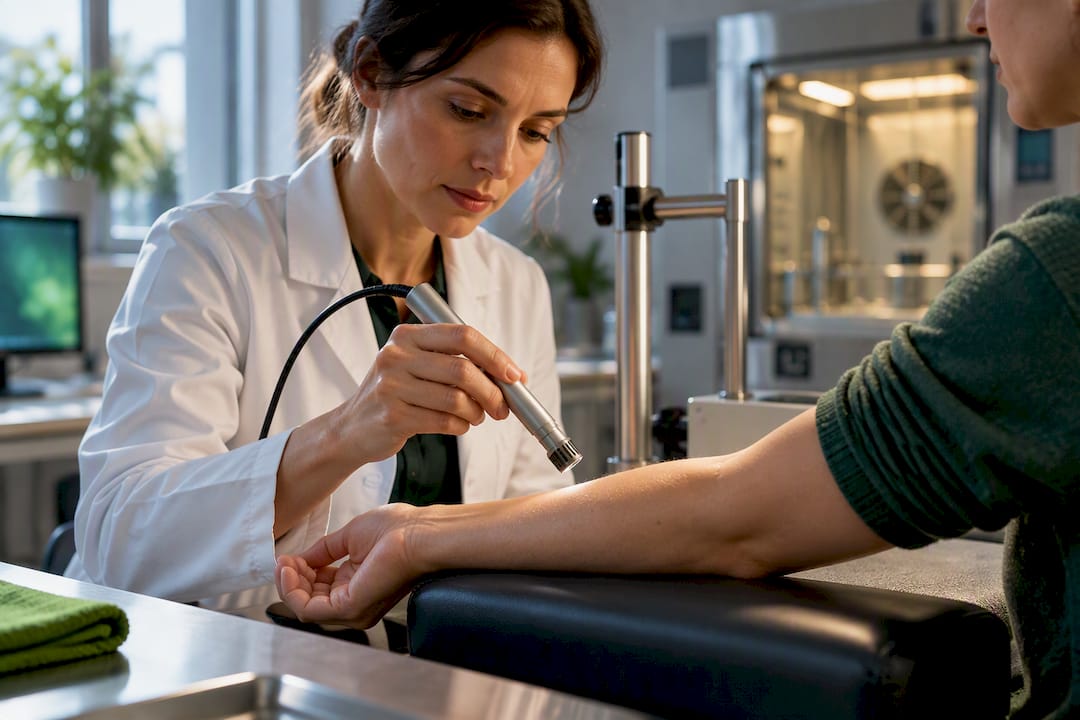 Evaporimeter measuring water loss from forearm